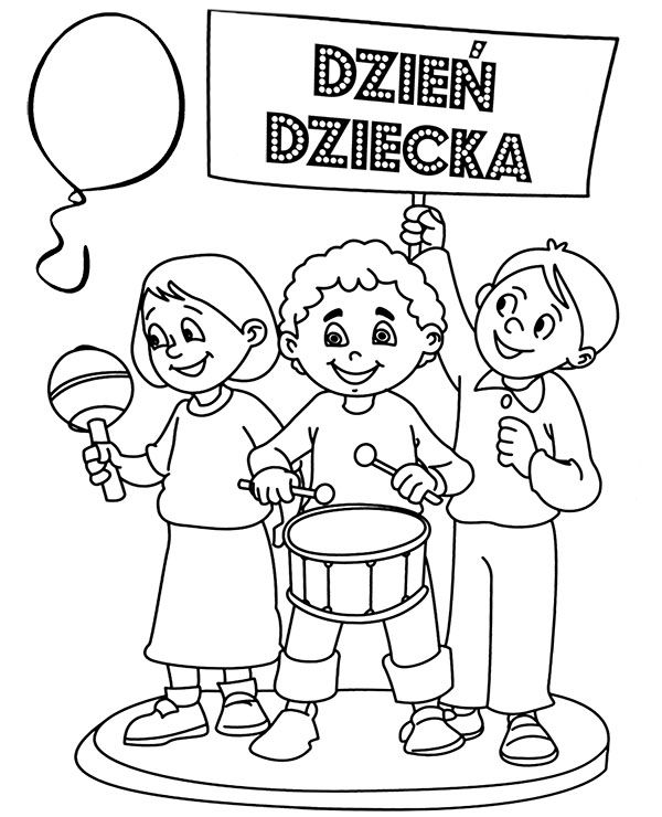 Dzień dziecka kolorowanki